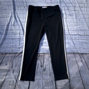 Calvin Klein Black Pants with White Stripes